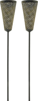 Luxform - 2x torche de jardin solaire - Leeds - LED - alimentée par l'énergie solaire - lot de 2 pièces