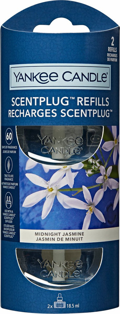 Bougie Yankee - jasmin de minuit - recharge diffuseur électrique - 2 pièces