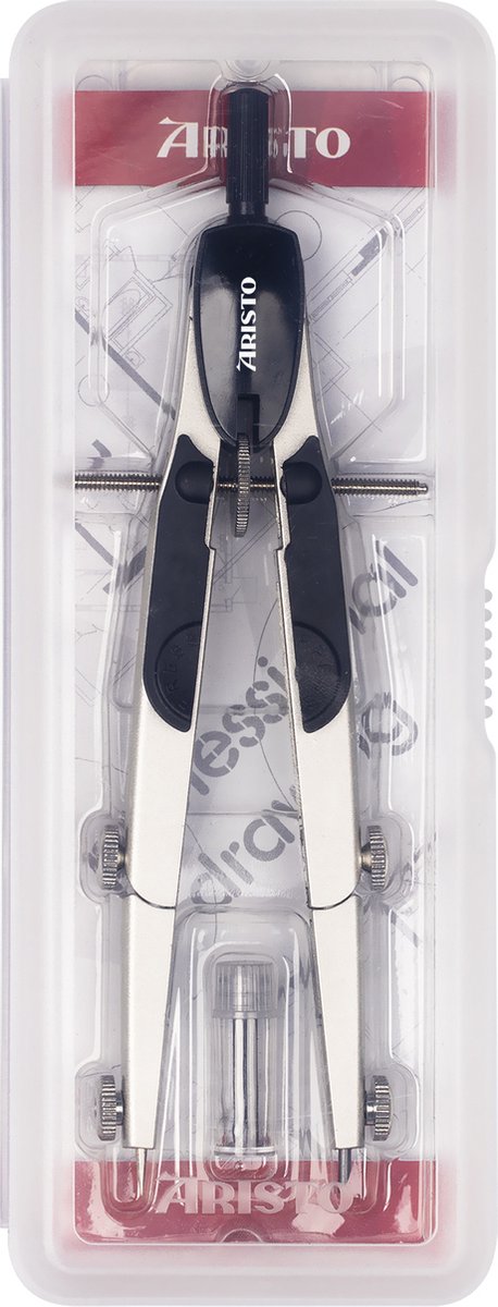 Boussole à réglage rapide Aristo - longueur 17 cm - diamètre 340 mm - avec mécanisme à levier - zinc noir - ar-55700