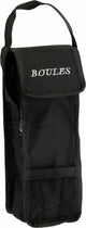 Sac de rangement pour jeu de boules Engelhart – noir – convient pour 3 boules de pétanque – sac de pétanque avec poignée – fermeture velcro – accessoire boules –