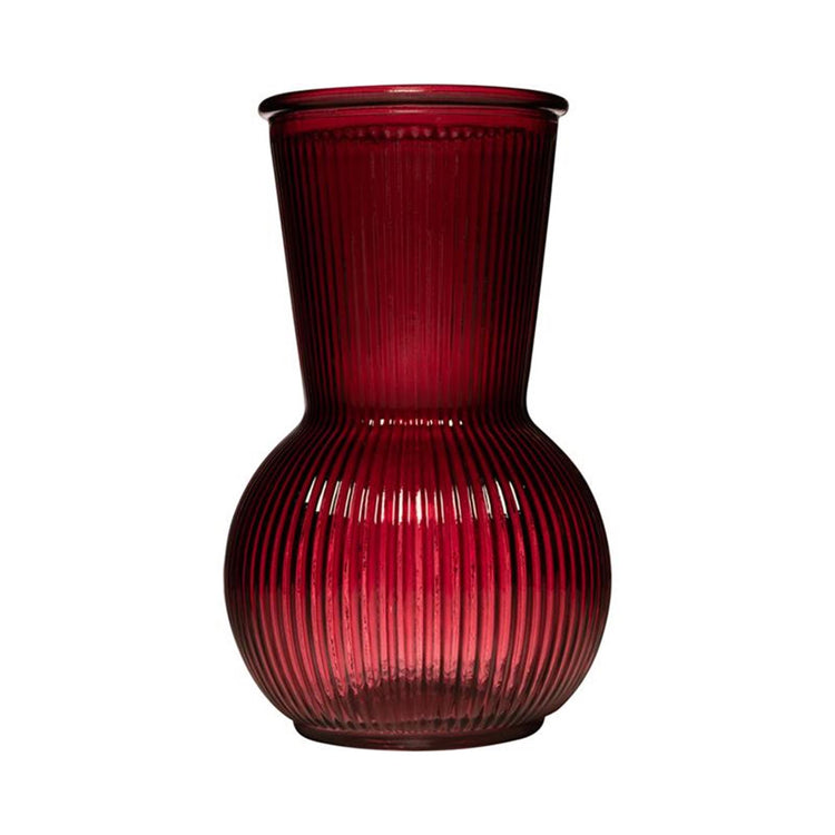 Vase Tilly Belly en verre Hatchet rouge ø11xh18cm
