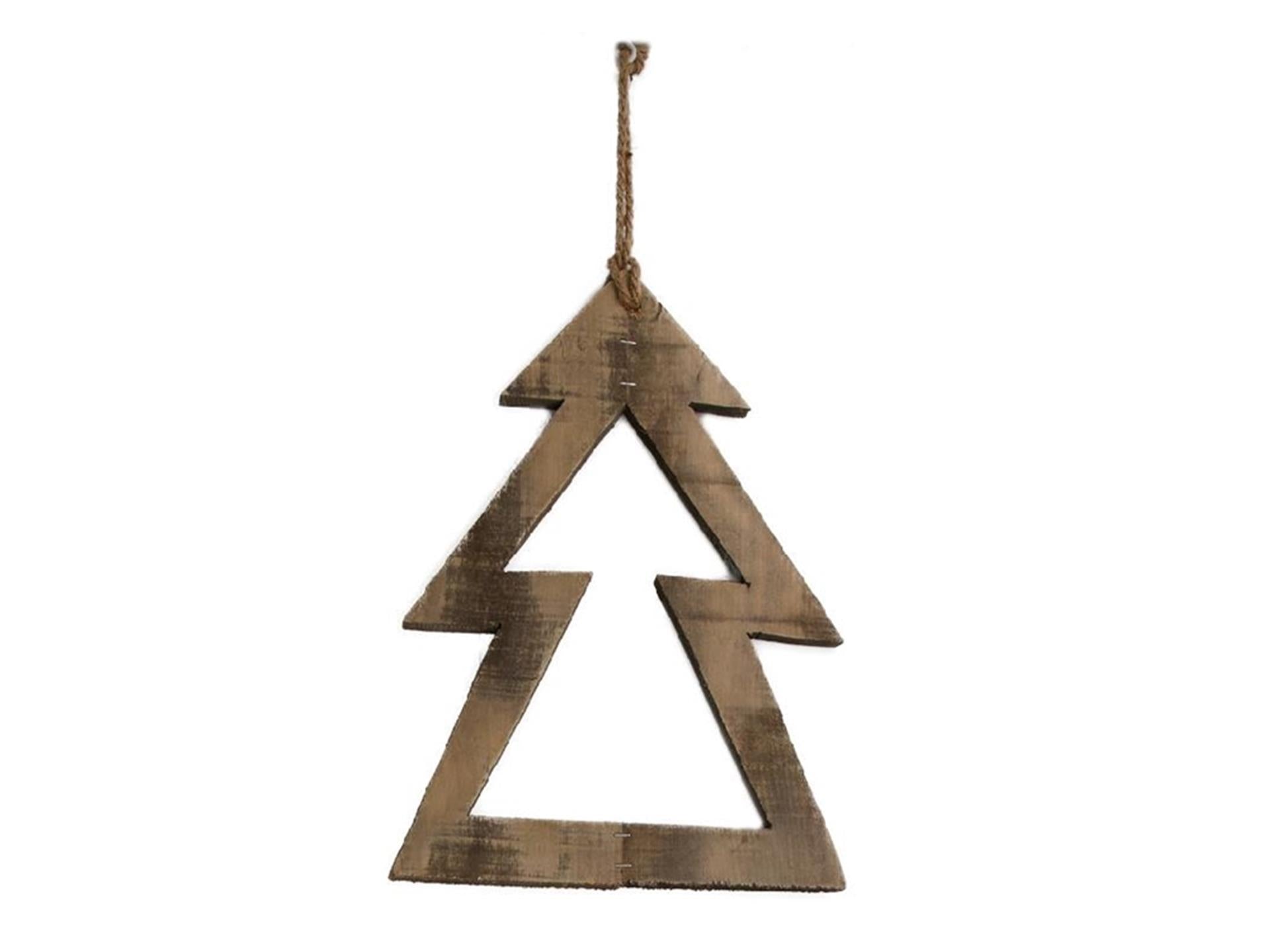 Dijk collections naturelles décoration suspendue arbre bois 28x38x2cm