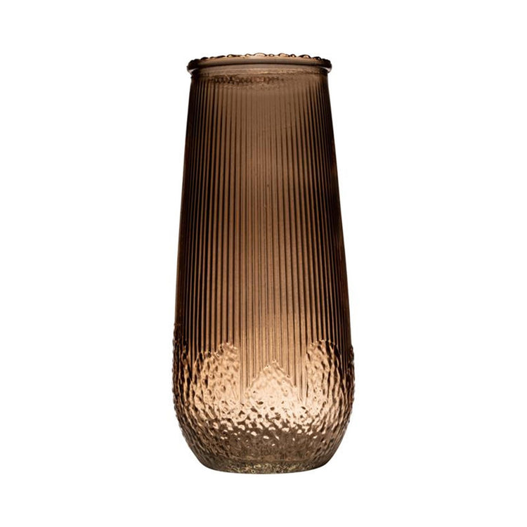 Hakbijl vase namsos en verre beige ø9xh20cm