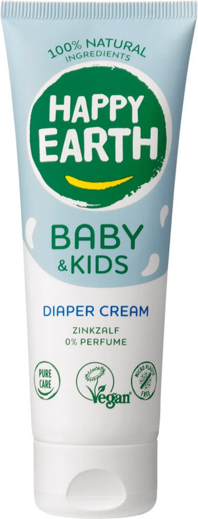 Crème pour les fesses Happy Earth Baby Kids 100% naturelle au zinc - 75 ml