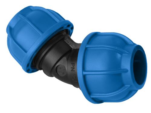 Courbe aluminium 45°. ø32mm
