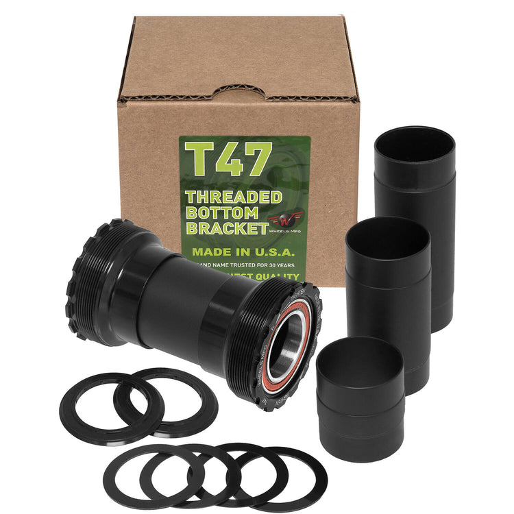 Roues de fabrication roues MFG Botteur de fond T47 Shimano 24 mm ACB noir