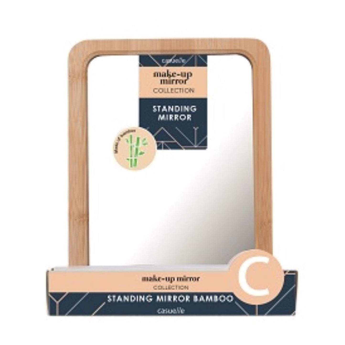 Miroir de maquillage Casualelle en bambou