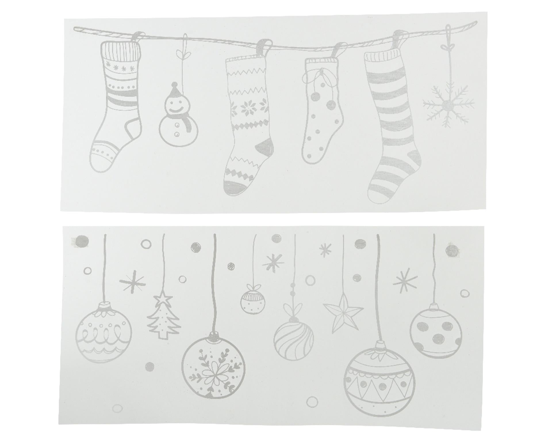 Autocollant de décoration de fenêtre Decoris Ambiance de Noël