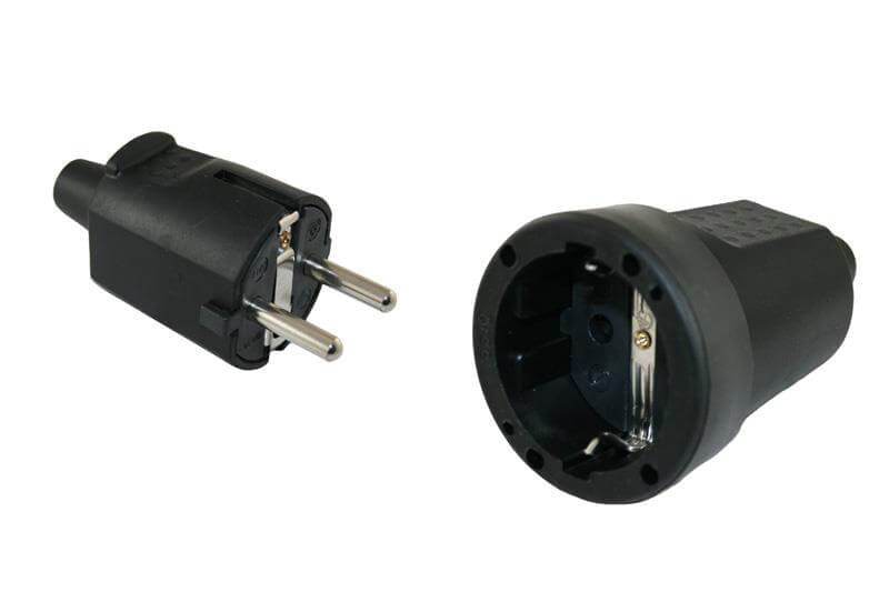 Prise PVC 230v avec terre de protection