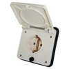 Prise murale extérieure Schuko beige pour caravane et camping-car