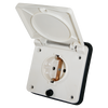 Prise murale extérieure Schuko blanche pour caravane et camping-car