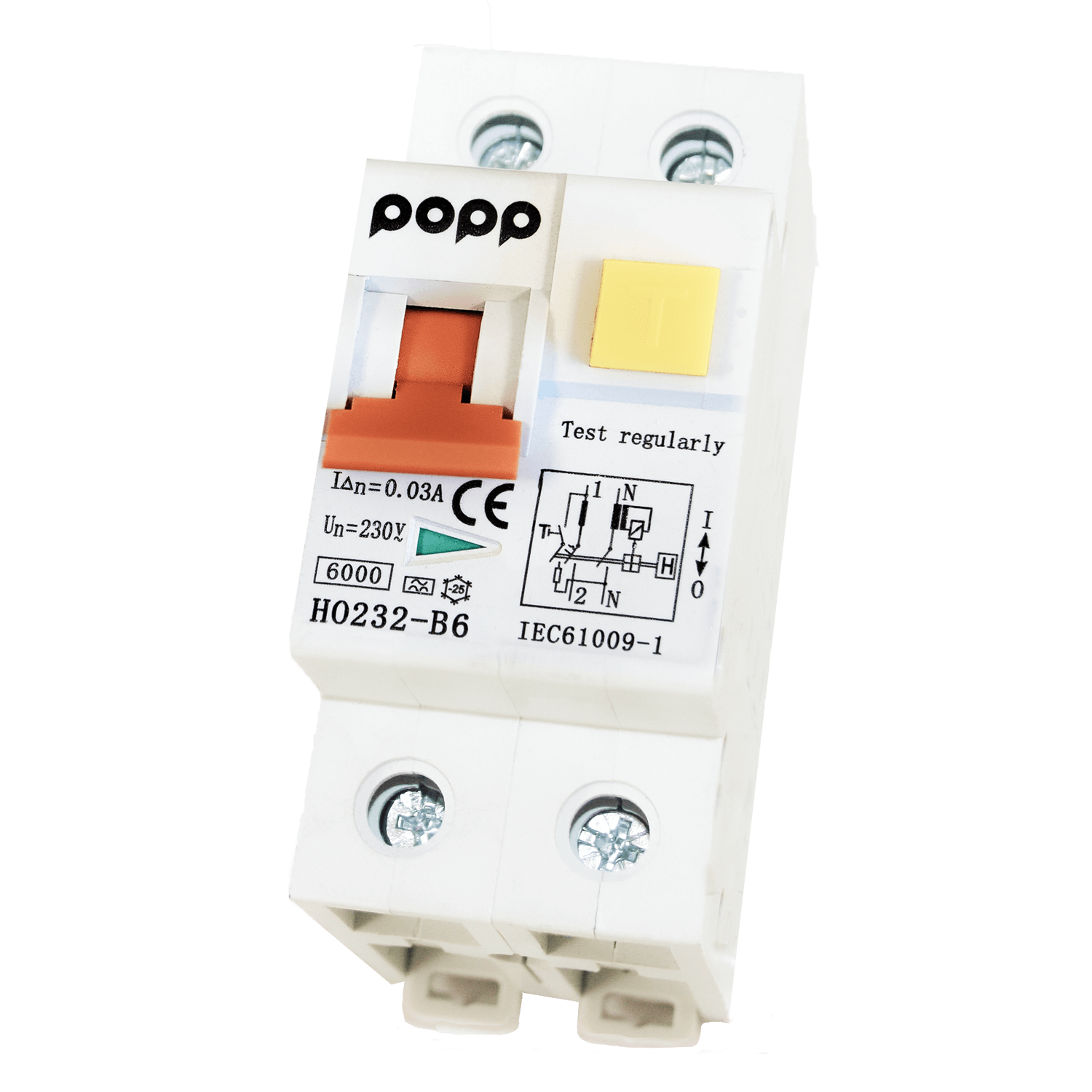 Disjoncteur différentiel combiné 30ma b6a type a
