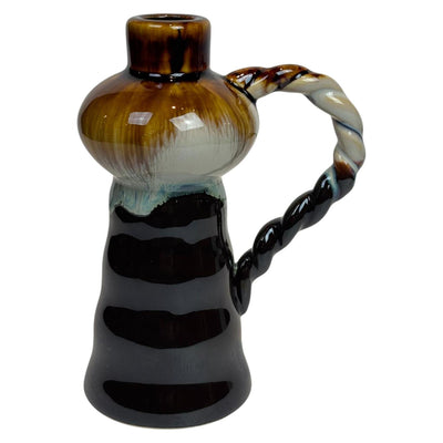 Bougeoir ambiance manoir avec oreille multi 13,3x8,2x18cm