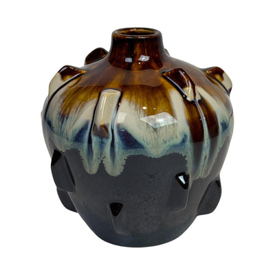 Vase ambiance manoir comte marron 13,2x12,4x13,5cm