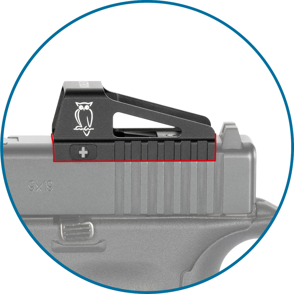 Noblex e-optics noblex rouge point ns 1x23 os pour Glock MOS (4.0 MOA)