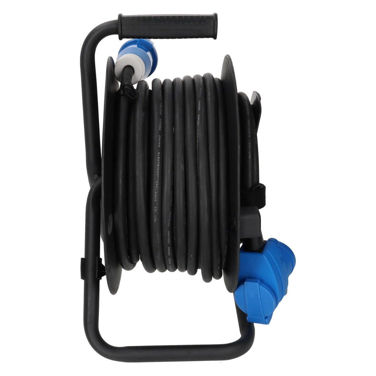 Enrouleur de câble 25m de câble néoprène 3x2,5mm² avec fiche CEE et raccord d'atelier