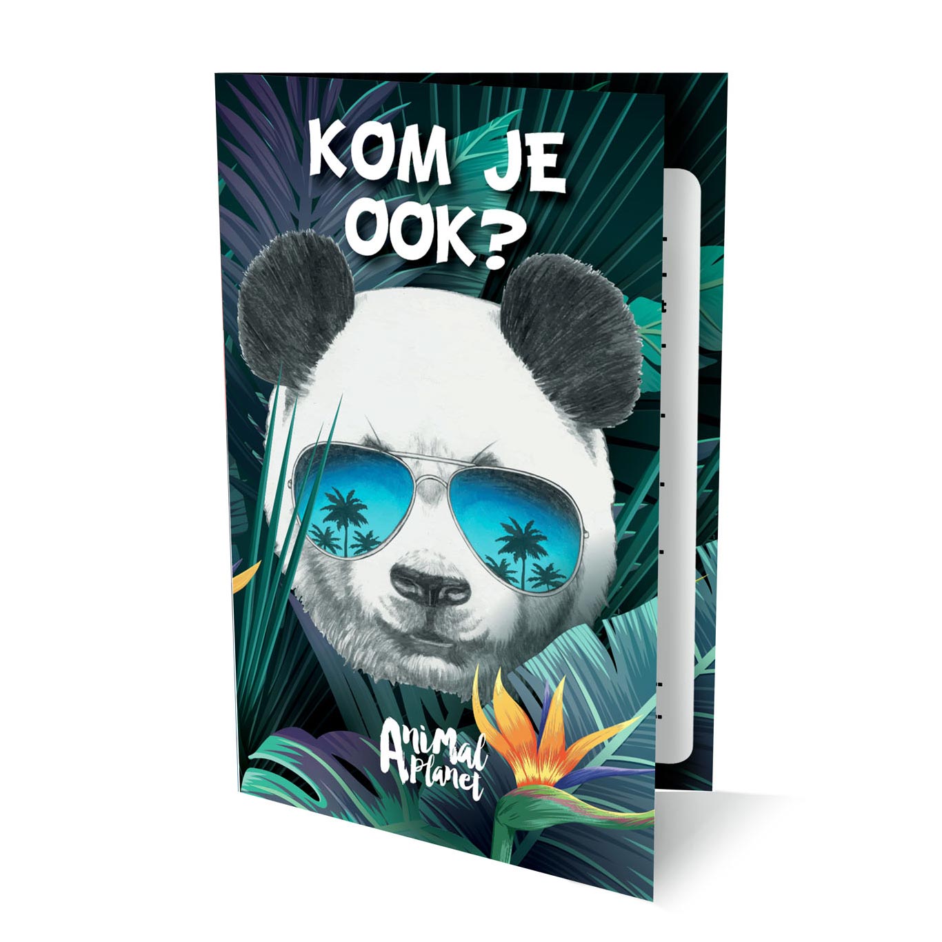 Invitations planète animale panda, 6 pcs.