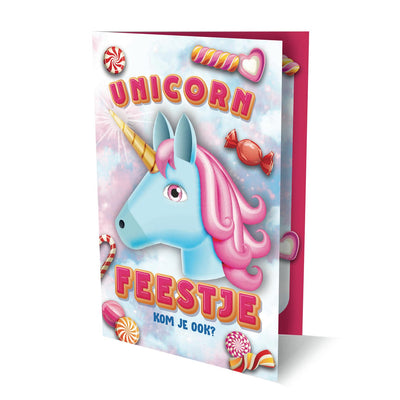 Invitations licorne emoji, 6 pcs.