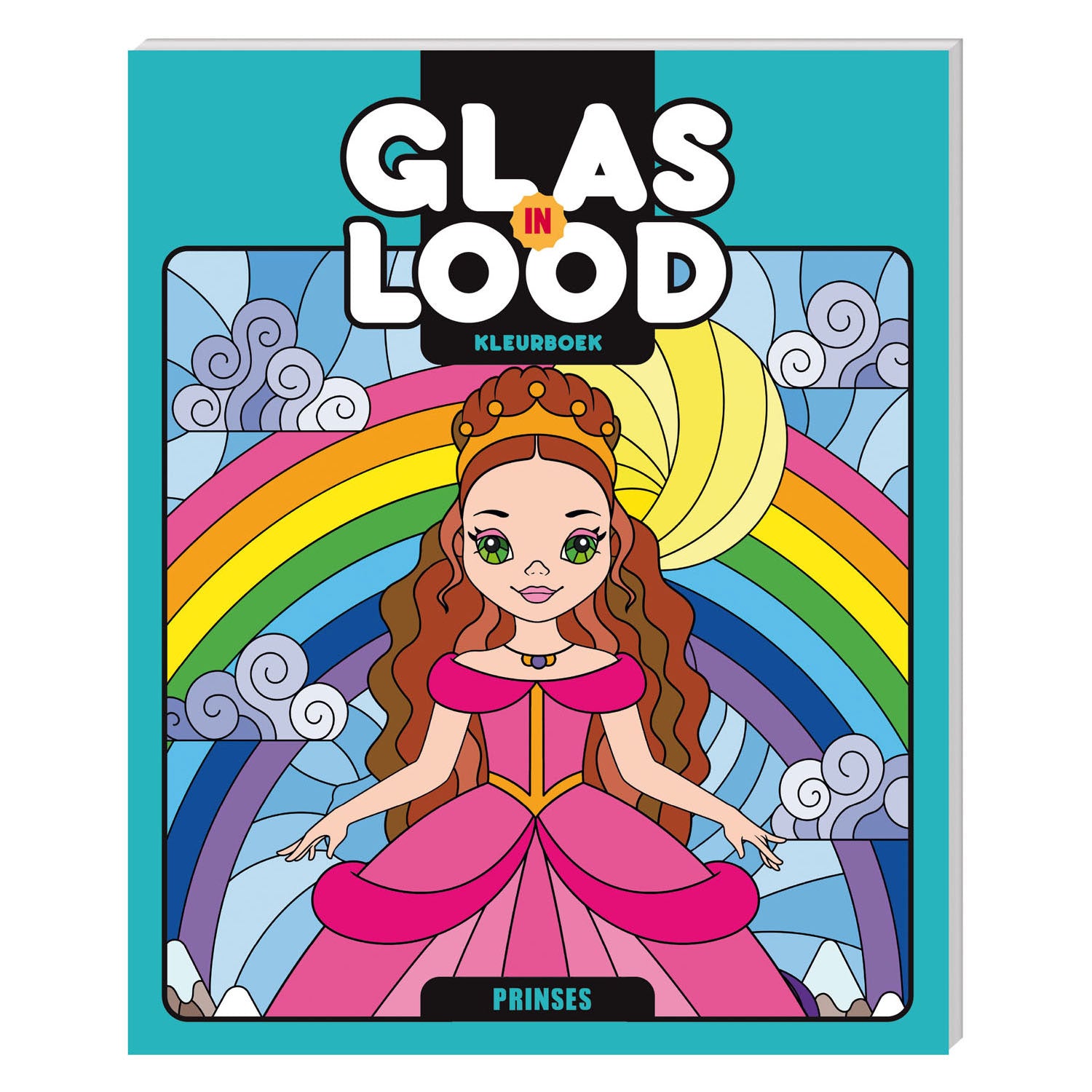 Princesse de livre de coloriage de vitrail