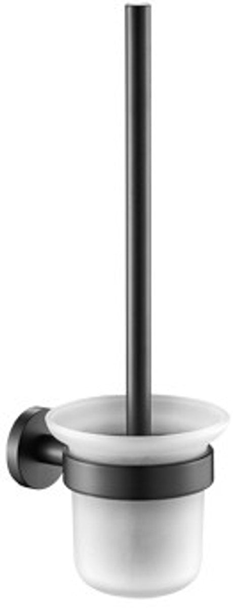 Brosse WC Plieger Vigo – Brosse WC avec support en verre – Support mural – Garantie 10 ans – Noir mat
