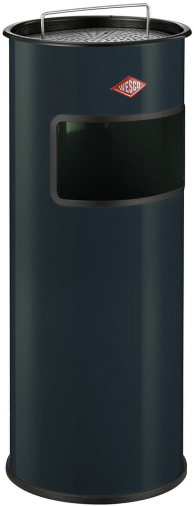 Cendrier sur pied Wesco avec tamis sans insert | 30 litres | métal - anthracite | poubelle avec cendrier sur pied - fabriquée en Allemagne