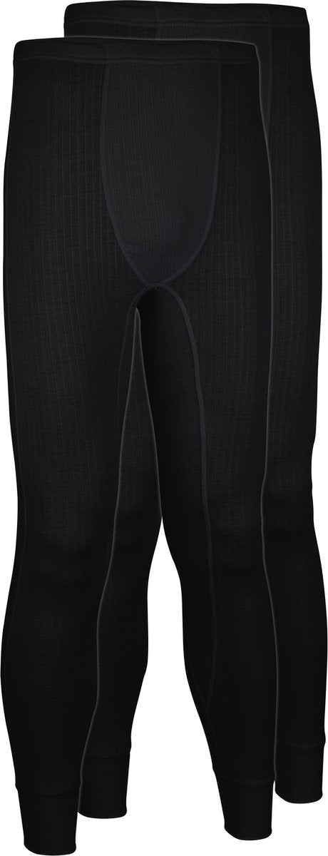 Avento pantalons thermiques hommes - pack de 2 - noir - taille m