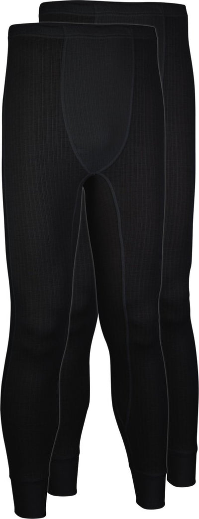 Avento pantalons thermiques hommes - pack de 2 - noir - taille m