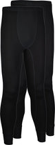 Avento pantalons thermiques hommes - pack de 2 - noir - taille m