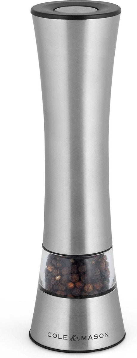 Cole mason - moulin électronique classique burford, acier inoxydable 18 cm