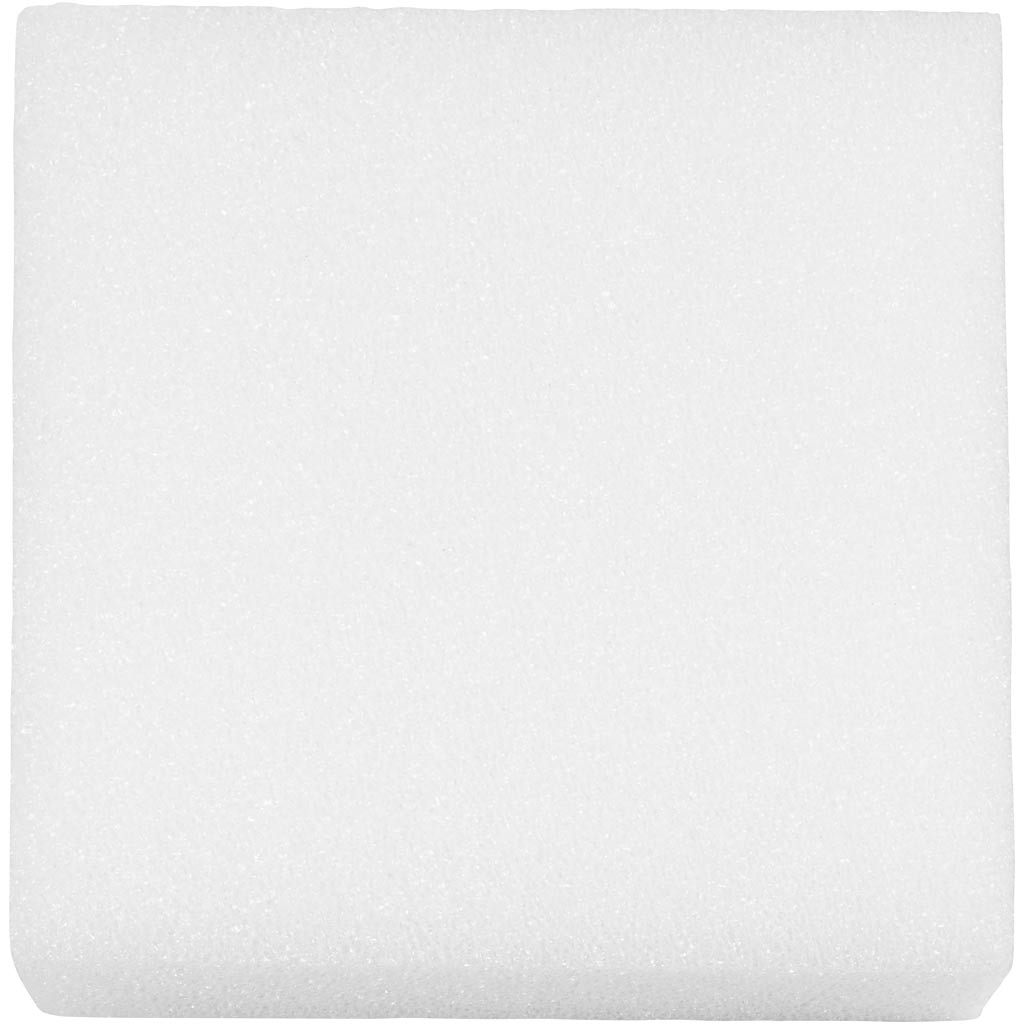 Creativ company bloc de mousse pour feutrage aiguilleté, taille 20x20 cm, épaisseur 4,5 cm, blanc, 1 pièce