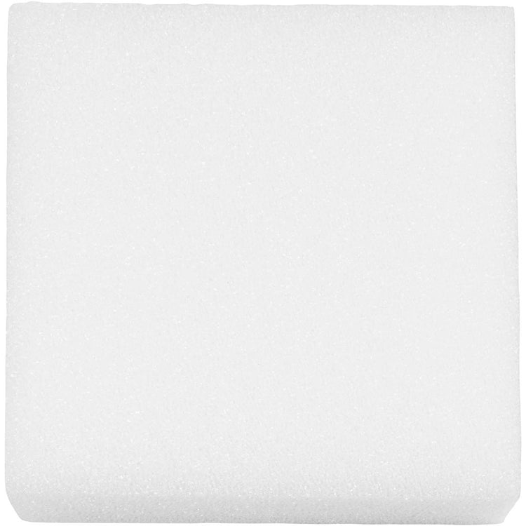 Creativ company bloc de mousse pour feutrage aiguilleté, taille 20x20 cm, épaisseur 4,5 cm, blanc, 1 pièce