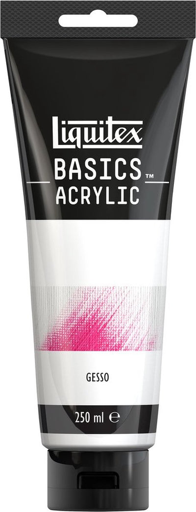Liquitex 8870305 basics gesso tube 250 ml – apprêt acrylique moule moulu | pour peinture acrylique techniques mixtes
