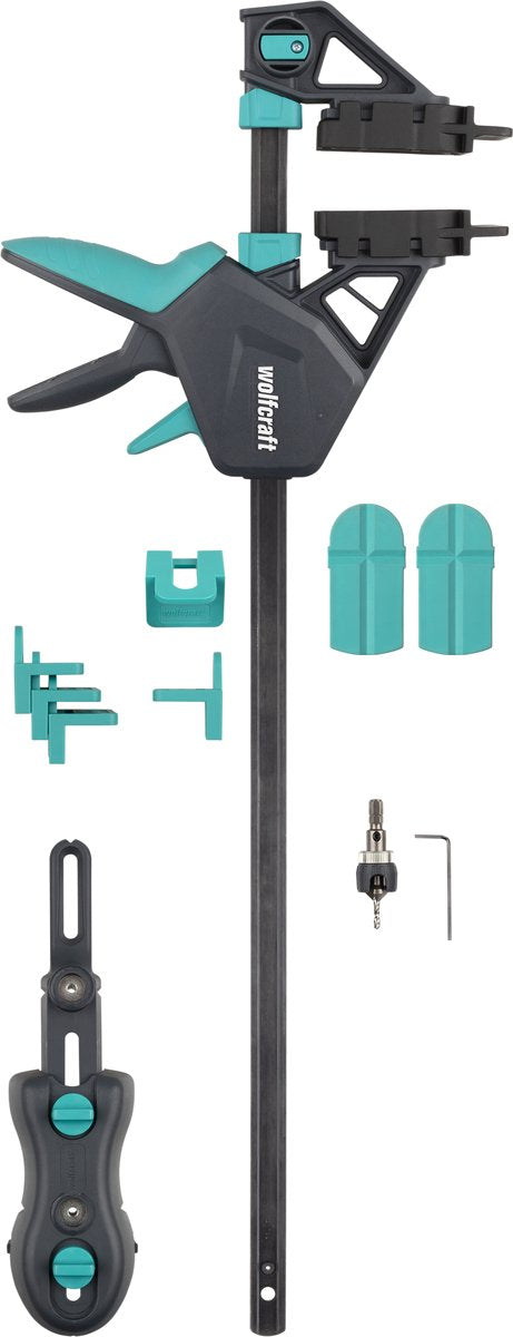 Wolfcraft - kit de construction de terrasse pro 11 pièces - fixation de terrasse pour une installation rapide et uniforme des planches de terrasse - 6970000