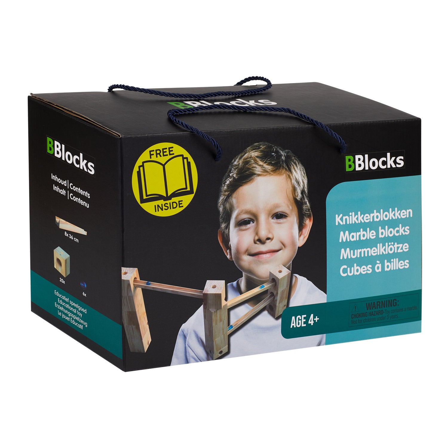 BBLOCKS Blocs en marbre en bois, 34dlg.