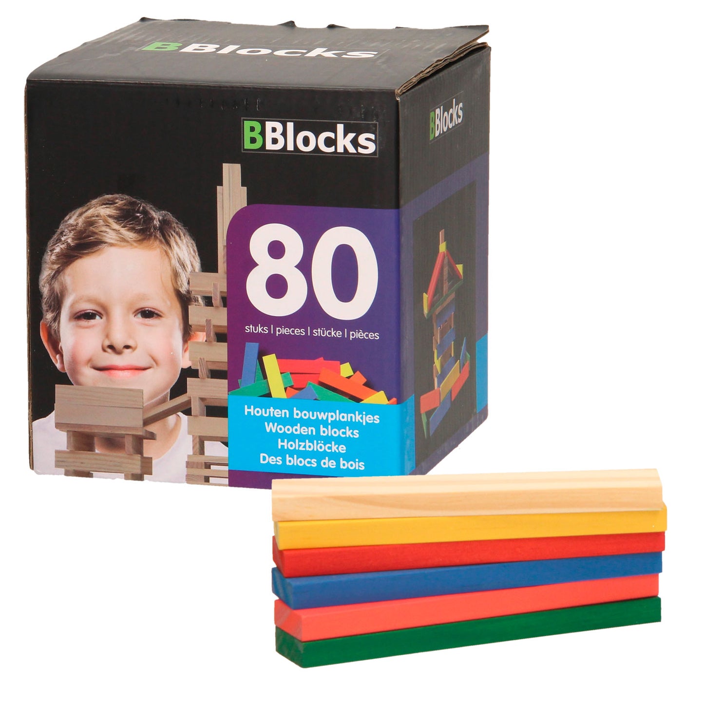 Bblocks Building Blocks Colour, 80dlg.