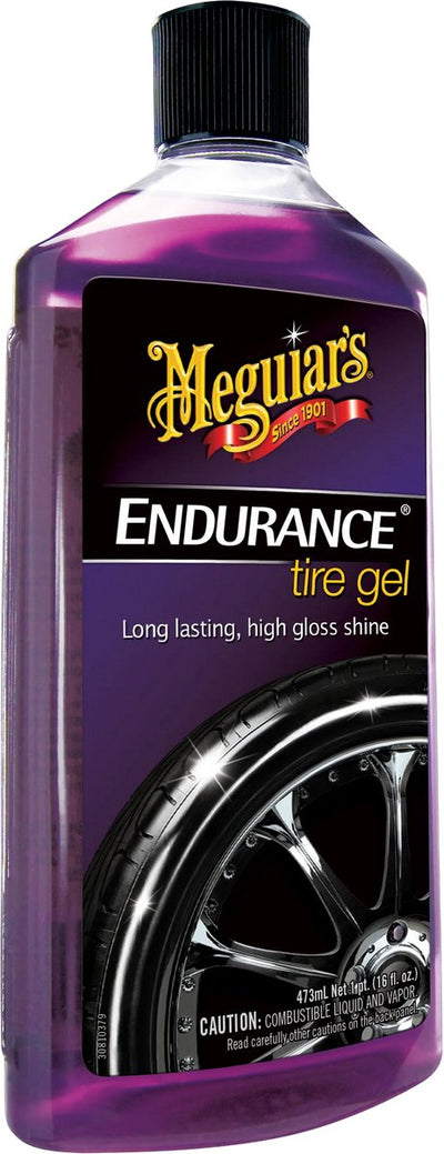 Meguiar's Meguiar's Endurance Gel de protection pour pneus haute brillance – 473 ml – Gel noir pour pneus – Noir profond haute brillance – Brillance longue durée pour pneus – Pas de surpulvérisation ni de taches
