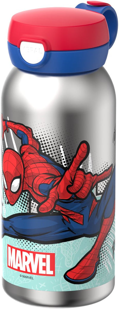 Gourde Mepal en acier inoxydable avec flip cap campus - 600 ml - gourde en acier inoxydable - étanche - couvercle hygiénique - spiderman