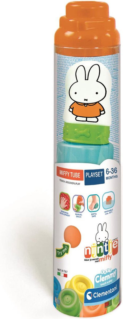 Clementoni Baby - Miffy Clemmy Blocs doux dans Tube, 5dlg.
