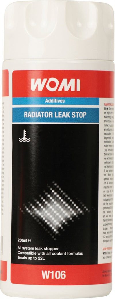 Bouchon de fuite de radiateur Womi W106 – 250 ml – action rapide – sans danger pour les joints – convient à tous les liquides de refroidissement