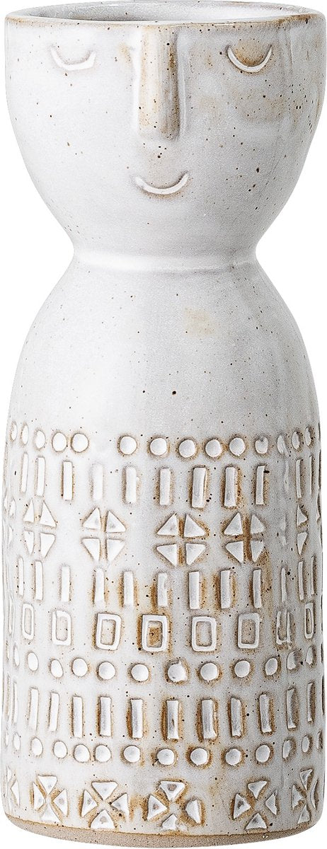 Bloomingville - vase embla - blanc - faïence