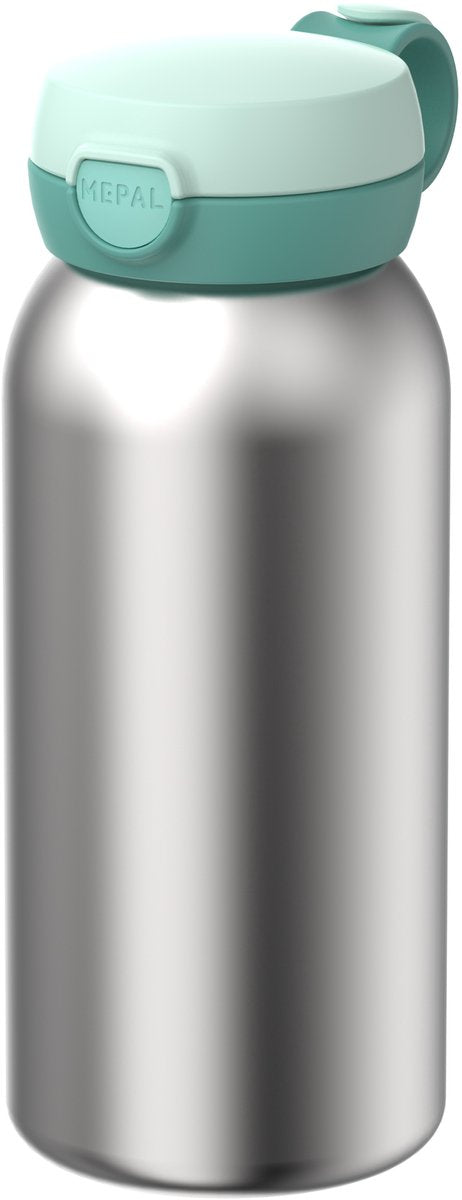 Gourde Mepal en acier inoxydable avec flip cap campus - 600 ml - gourde en acier inoxydable - étanche - couvercle hygiénique - menthe fraîche