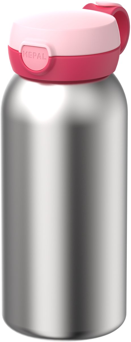 Bouteille isotherme Mepal avec flip cap campus - 500 ml - gourde en acier inoxydable - étanche - couvercle hygiénique - rose froid