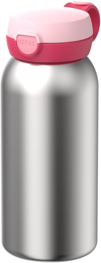 Bouteille isotherme Mepal avec flip cap campus - 500 ml - gourde en acier inoxydable - étanche - couvercle hygiénique - rose froid
