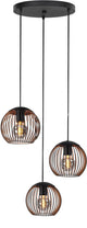 Lampe à suspension Eglo almanzora - e27 - ø 46,5 cm - cuivre noir
