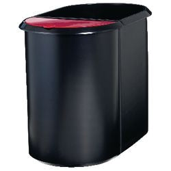 Poubelle couvercle rouge noir 20 et 9 l