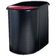 Poubelle couvercle rouge noir 20 et 9 l