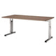 Bureau droit réglable en hauteur 4 pieds noyer 1600x800x680-760mm