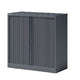 Armoire à portes roulantes bisley basse anthracite