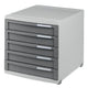 Commode han 1505 300x382x307mm gris clair, gris 5 tiroirs fermés de 50mm