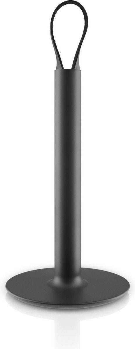 Eva solo - porte-rouleau de cuisine - noir - acier inoxydable - caoutchouc - cuir
